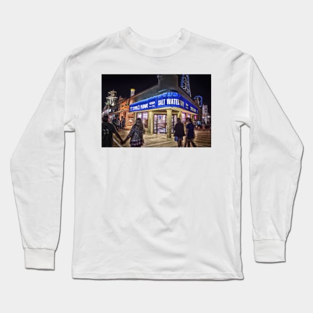 Boardwalk Fudge And Salt Water Taffy Long Sleeve T-Shirt by JimDeFazioPhotography